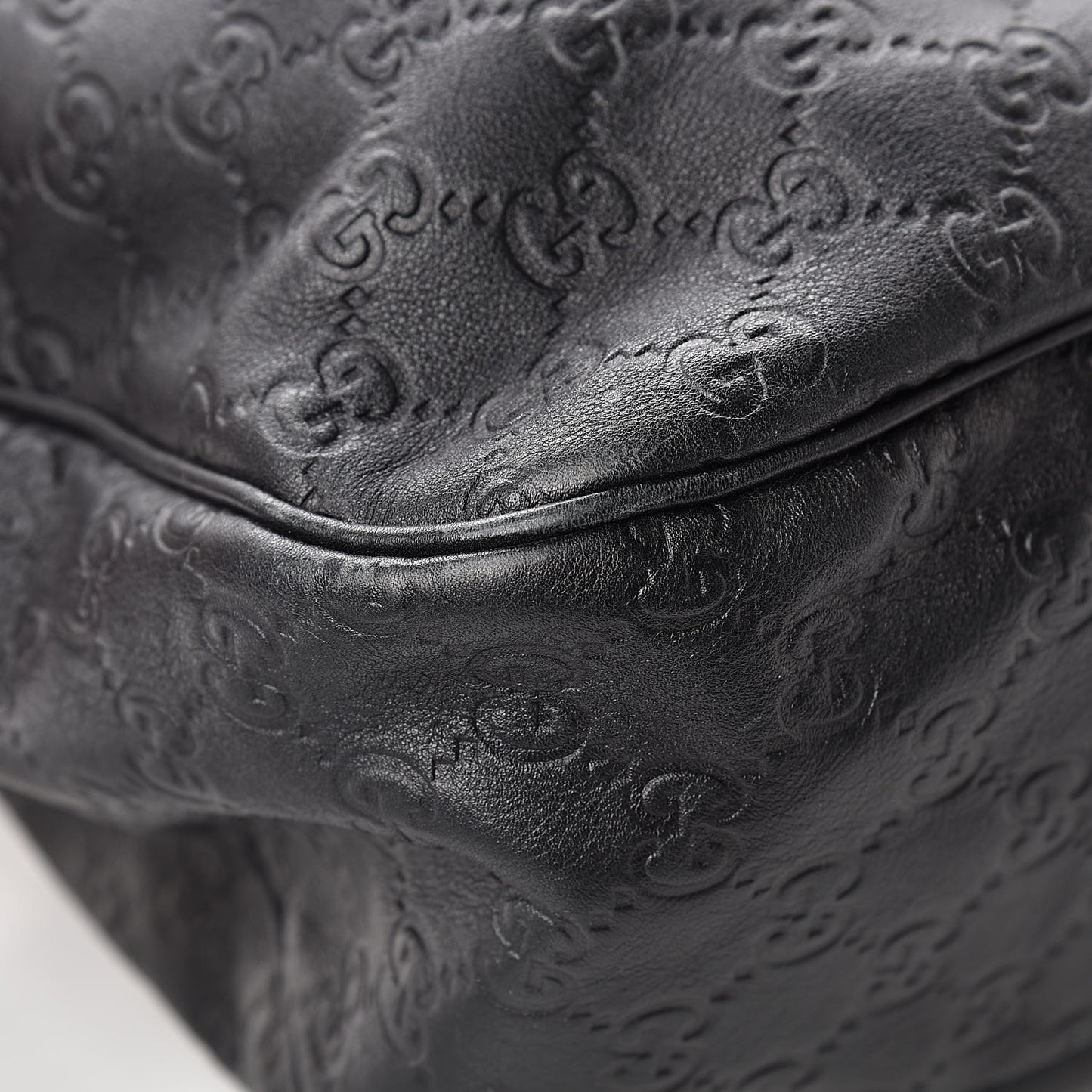 Guccissima Medium Sukey Top Handle Tote Black