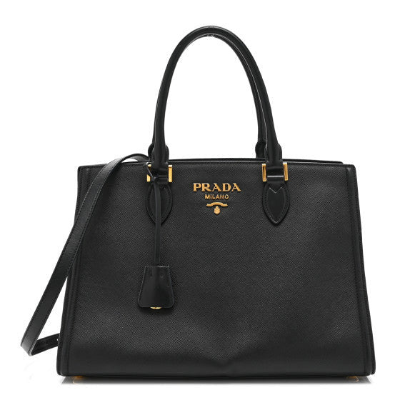 Saffiano Soft Calfskin Tote Black