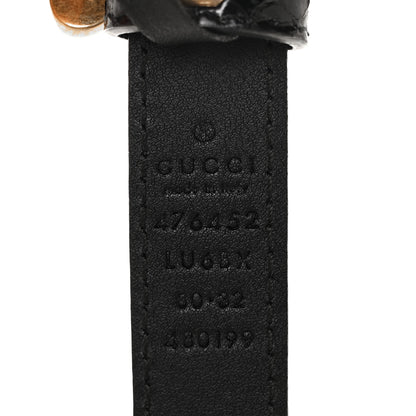 Gucci Python Queen Margaret Bee Belt 80 32 Black 3 of 4