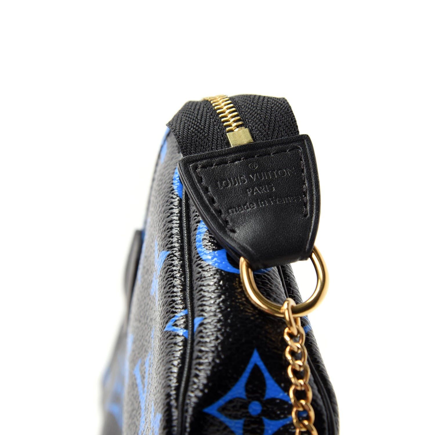 Louis Vuitton Colored Monogram Mini Pochette Accessories Blue Black 8 of 10