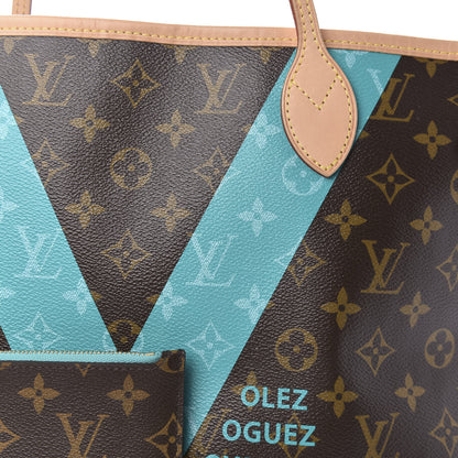 Louis Vuitton Monogram V Neverfull MM Turquoise 10 of 10