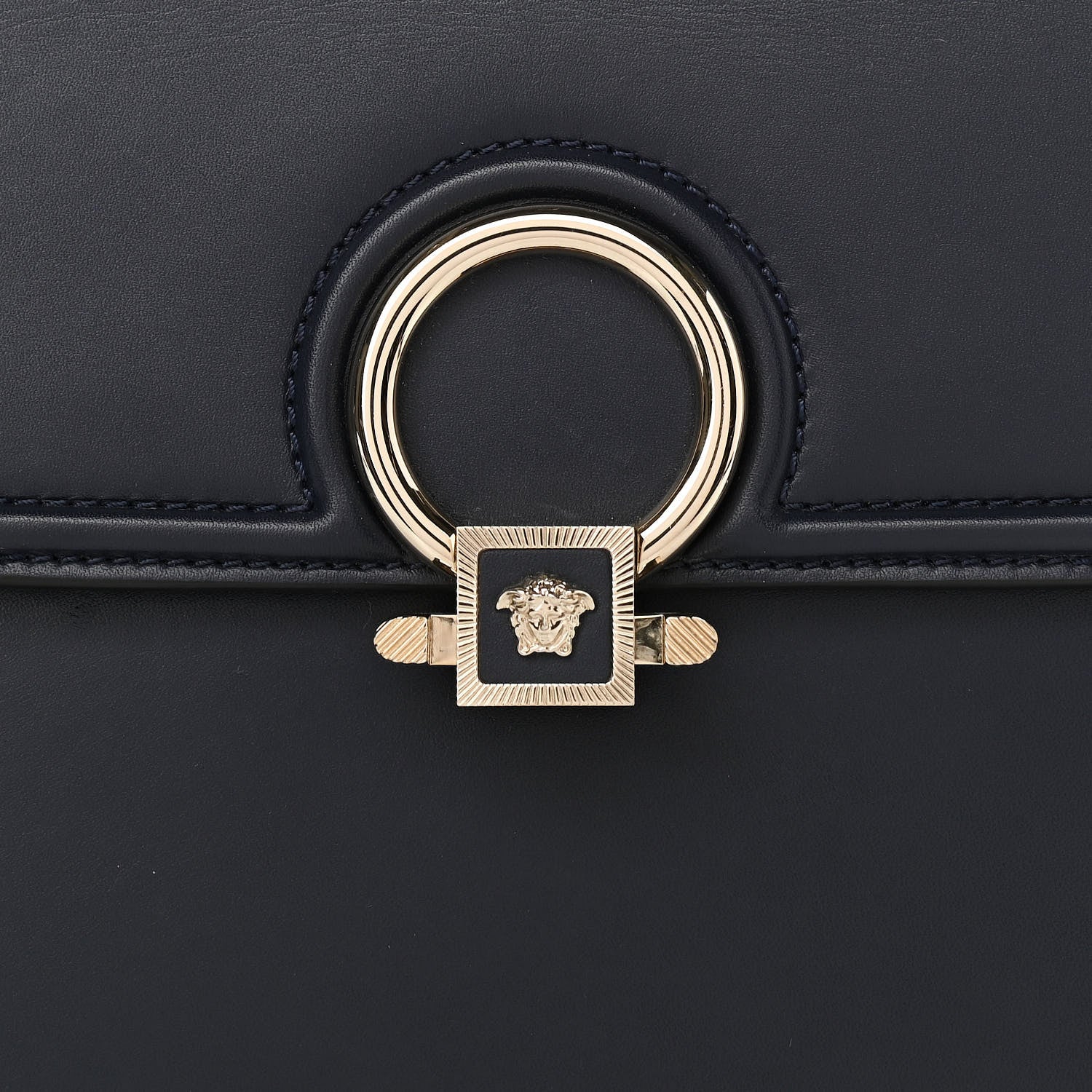 Versace Calfskin Small DV One Navy 8 of 14