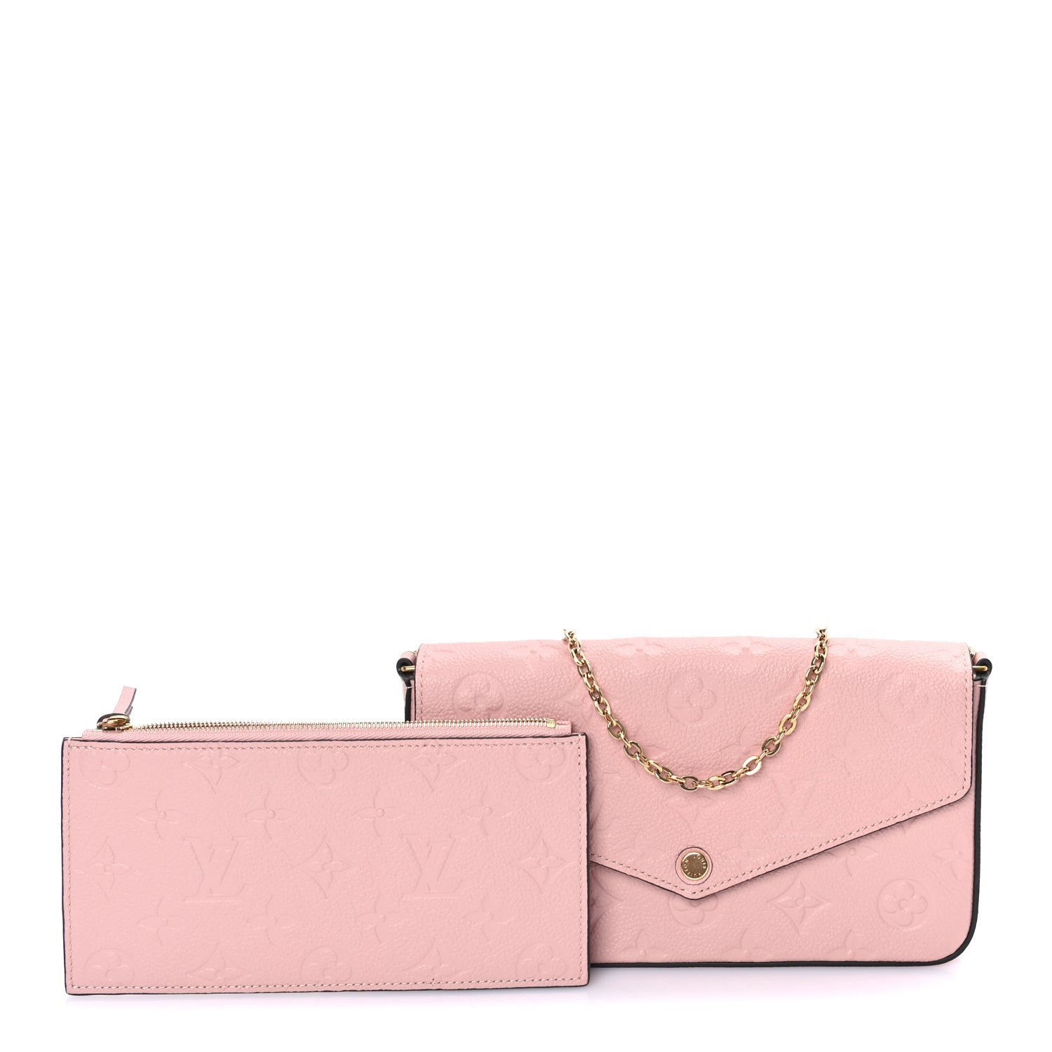 Louis Vuitton Empreinte Pochette Felicie Chain Wallet Rose Poudre Rose Poudre 3 of 10