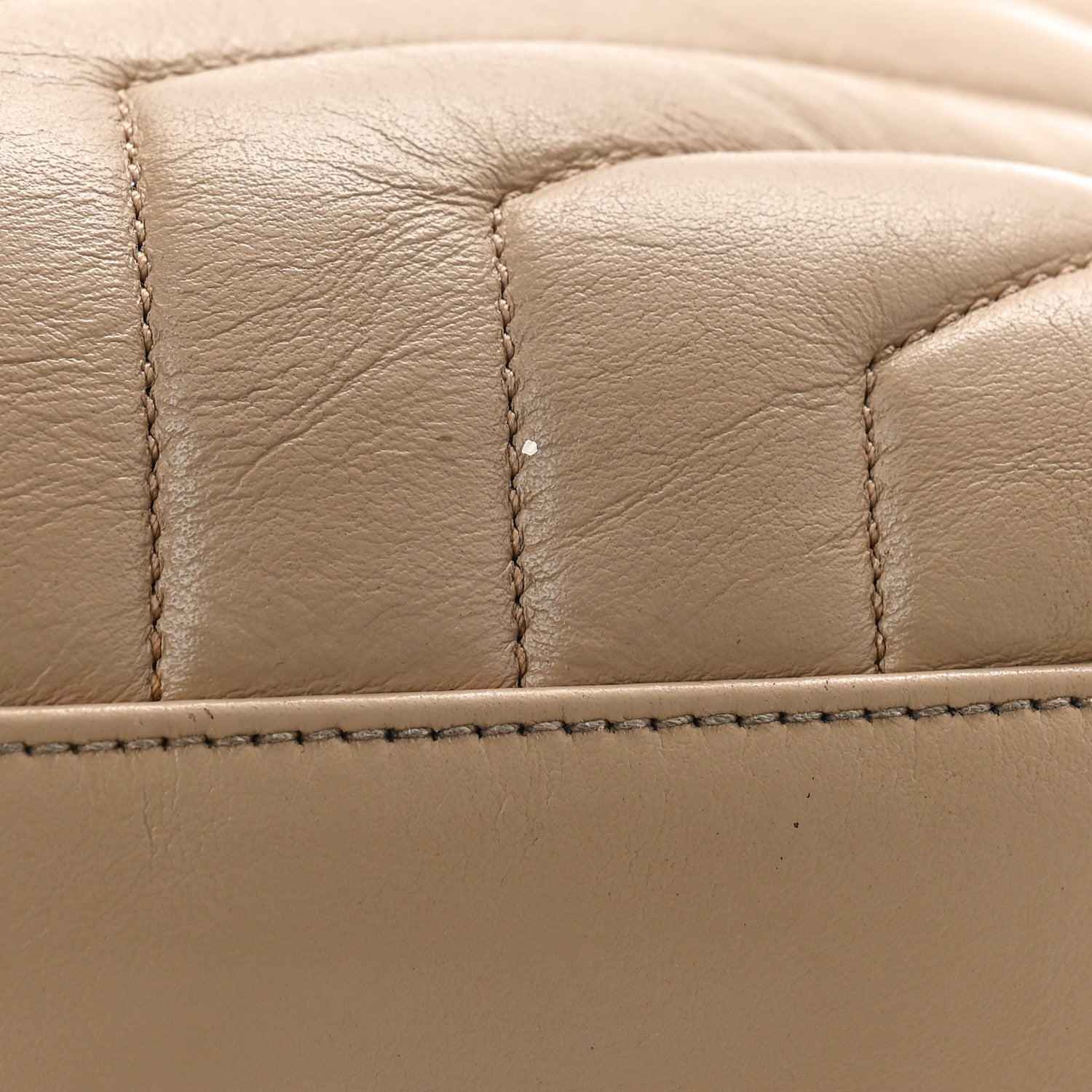 Saint Laurent Calfskin Y Quilted Monogram Medium Loulou Chain Satchel Dark Beige 20 of 21