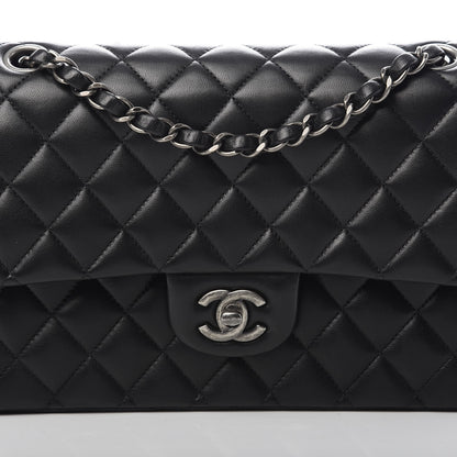 Chanel Lambskin Quilted Medium Double Flap Black 8 of 13