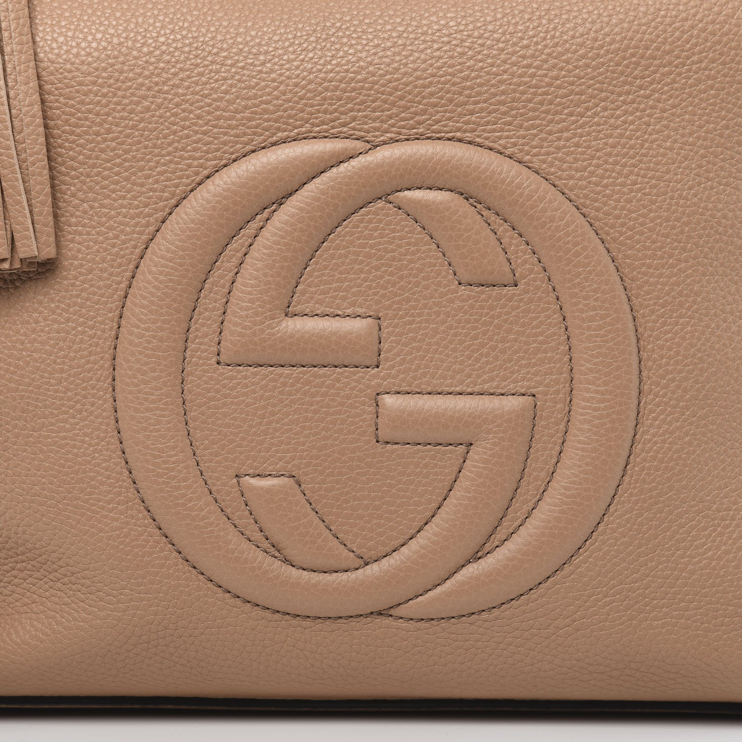 Gucci Pebbled Calfskin Large Soho Hobo Camelia 11 of 11