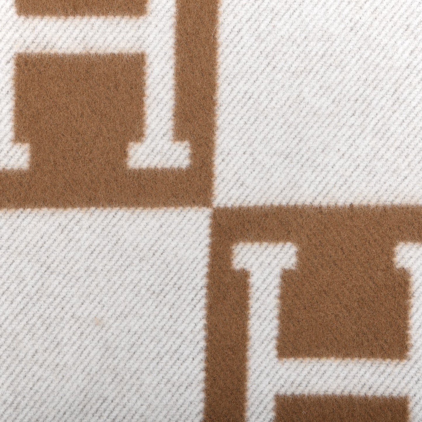 Wool Cashmere Avalon Blanket Ecru Camel