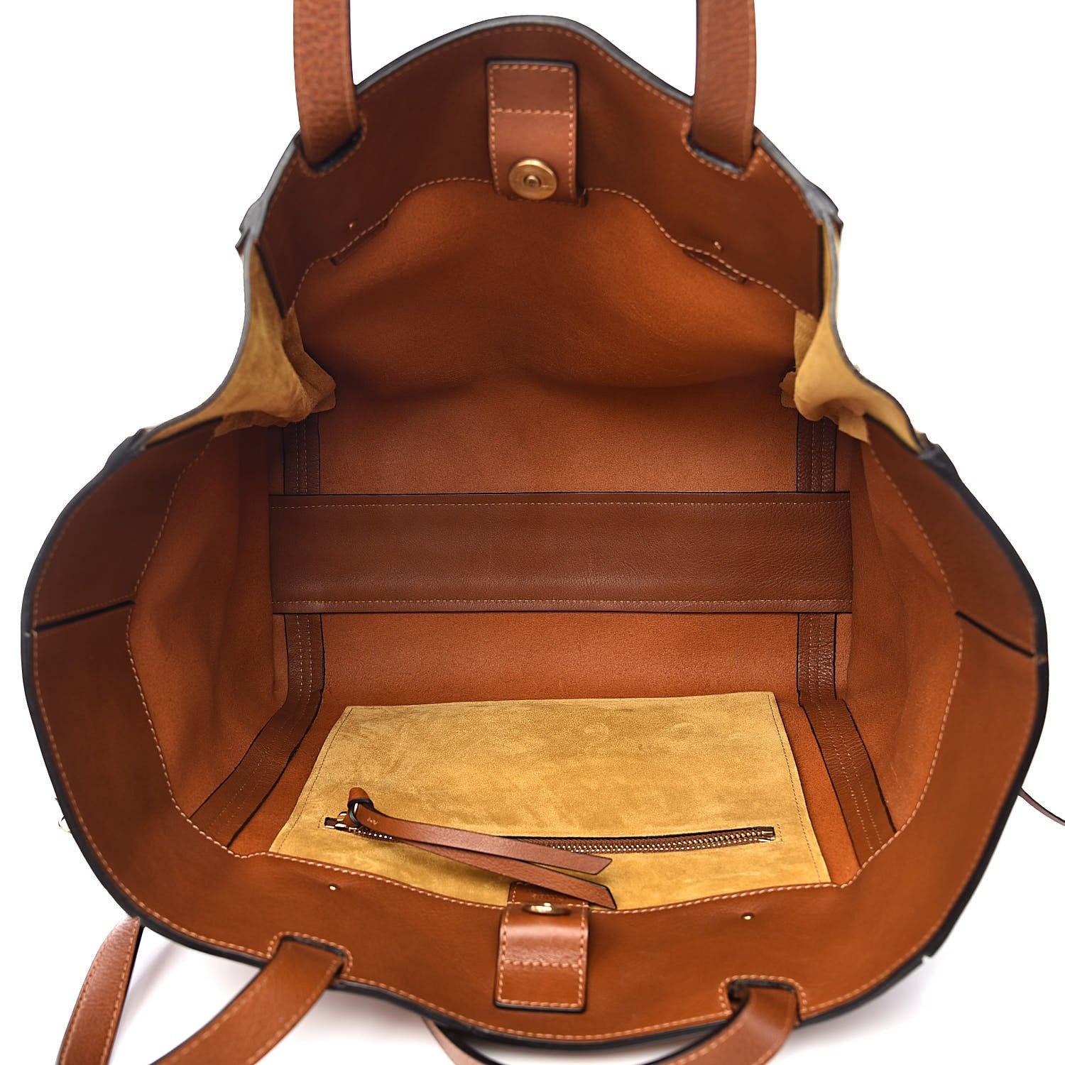 Chloe Smooth Calfskin Medium Milo Shopping Tote Caramel 5 of 10