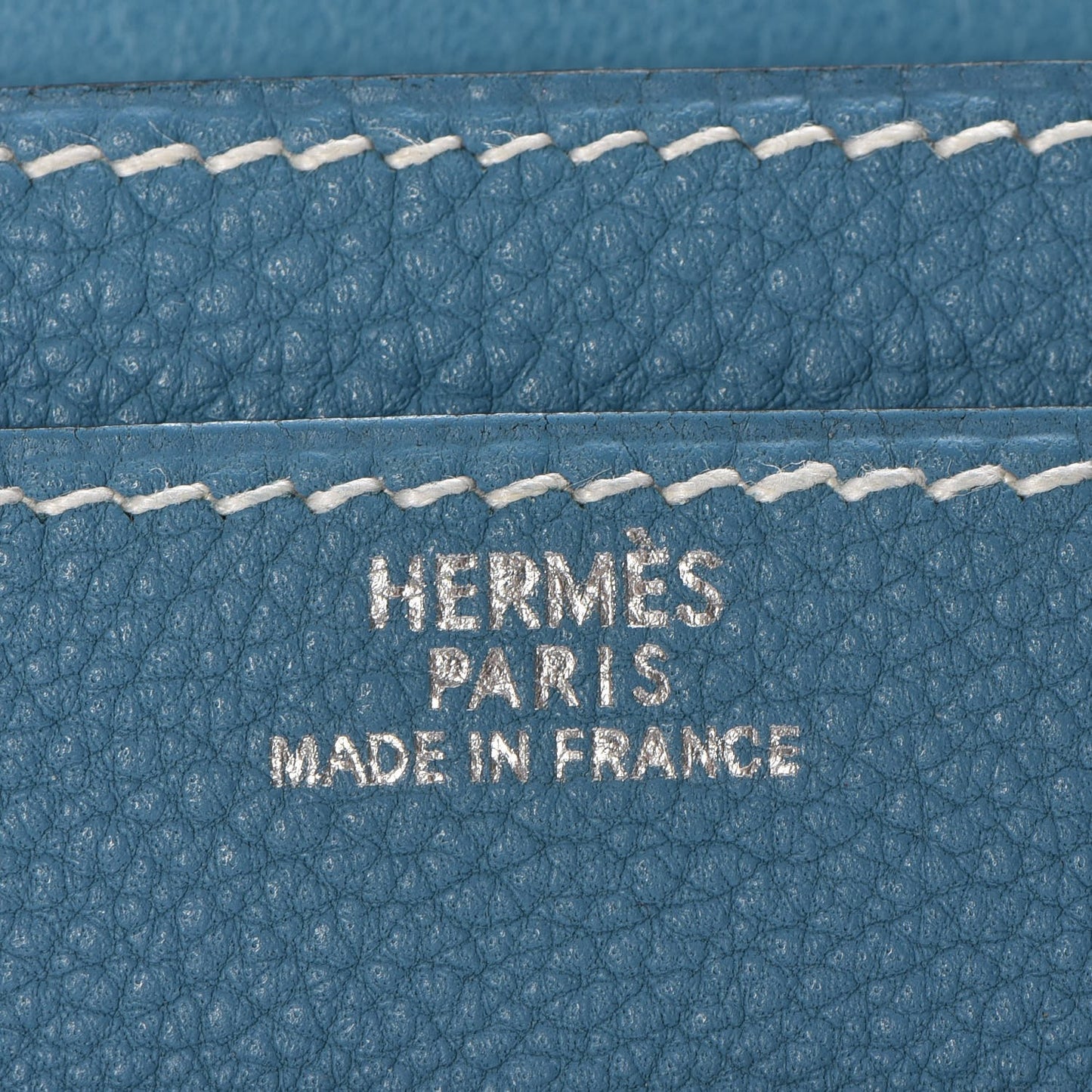 Togo Dogon Duo Wallet Blue Jean