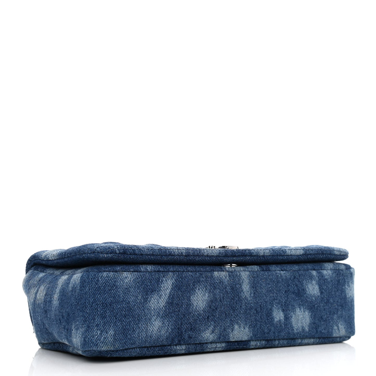 Denim Quilted Small Lola Bag Blue