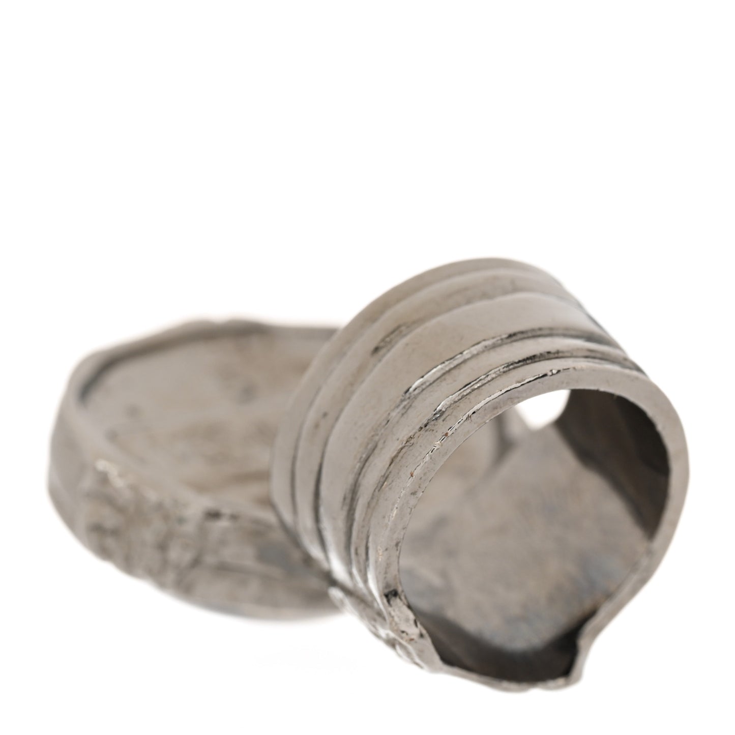 Glass Cabochon Arty Ovale Ring 49 5 Navy