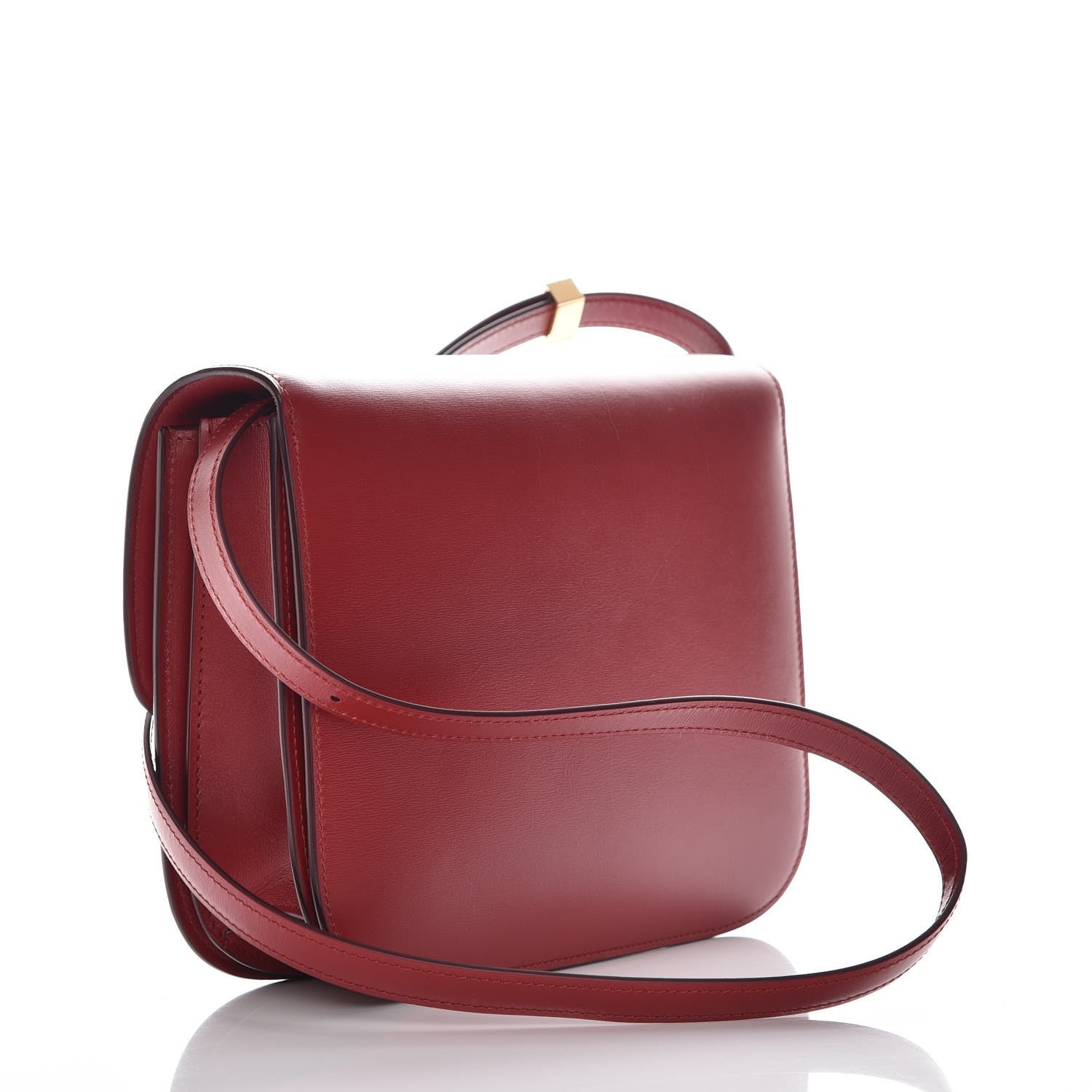 Celine Box Calfskin Medium Classic Box Flap Bag Red 3 of 8