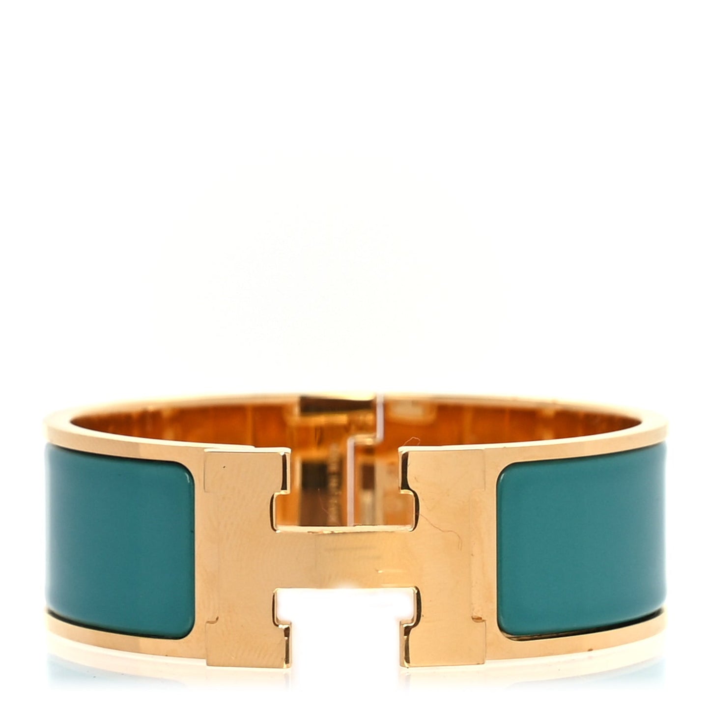 Enamel Wide Clic Clac H Bracelet PM Malachite
