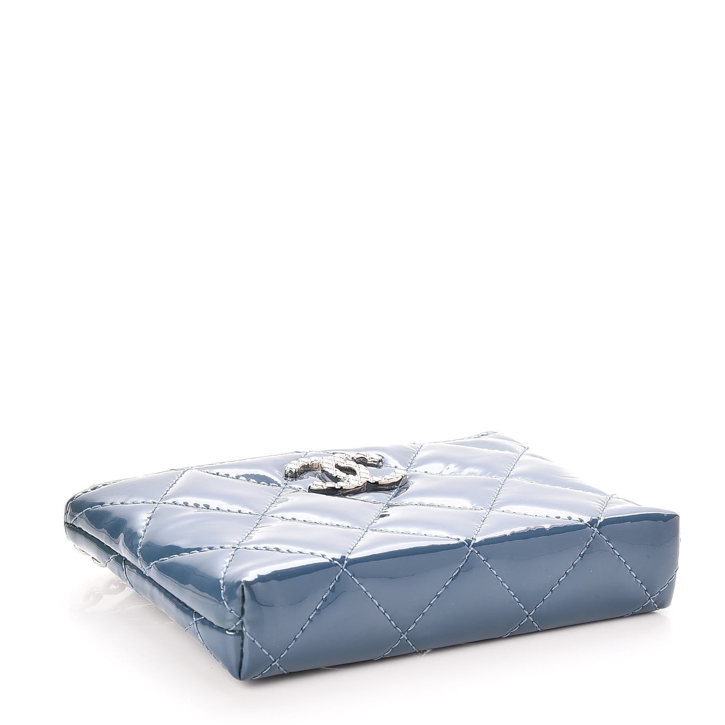 Patent Quilted Brilliant Key Holder Case Royal Blue