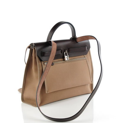 Hermes Vache Hunter Toile Herbag Zip 31 PM Etoupe Ebene 7 of 13