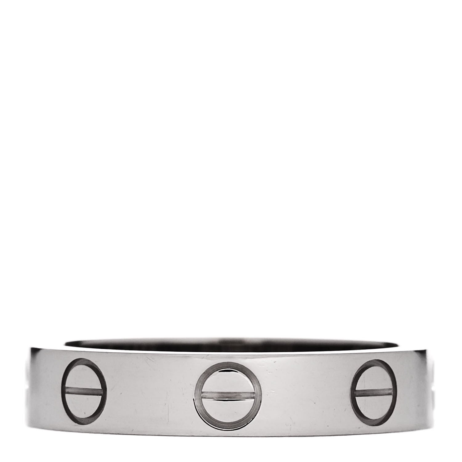 Cartier 18K White Gold 3.6mm LOVE Ring 48 4.5 3 of 7