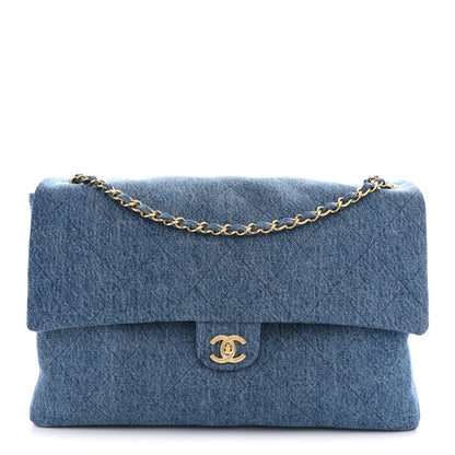 Chanel Denim Souplissimo Maxi Flap Blue 1 of 11