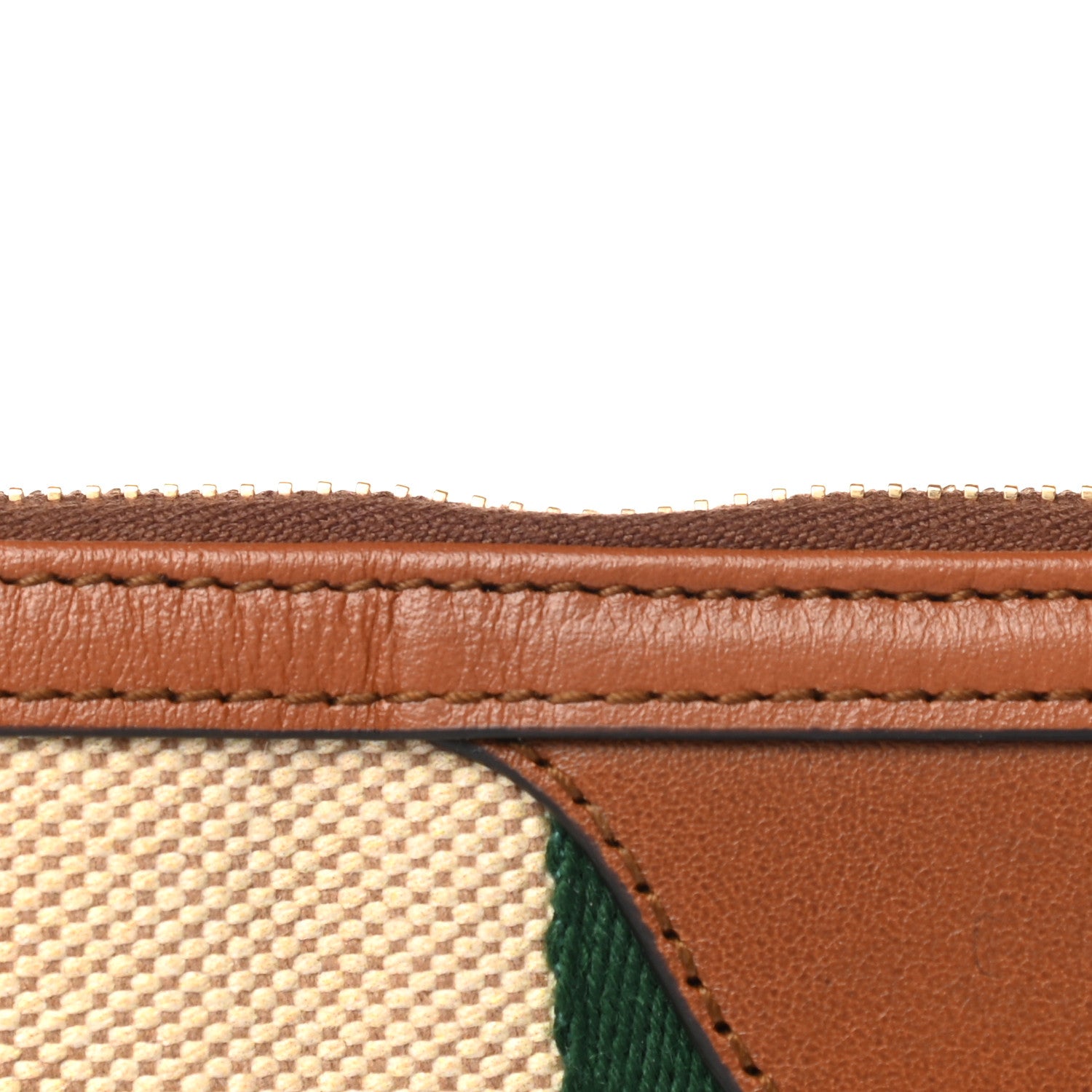 Gucci Vintage Canvas Web Pouch Sand Cuir 9 of 9