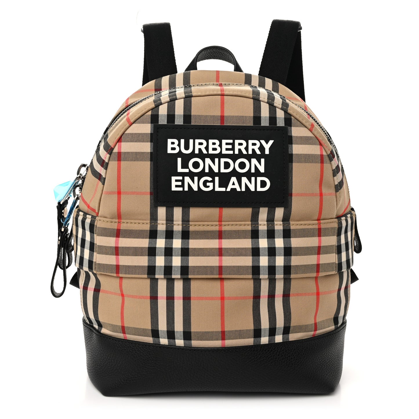 House Check Canvas Calfskin Small Nico Backpack Archive Beige