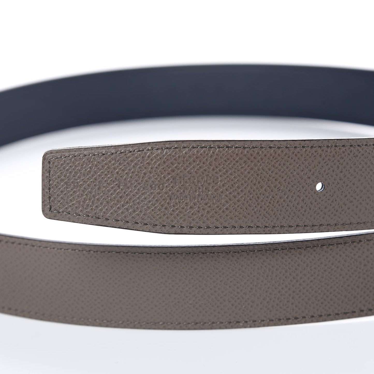 Epsom 32mm H Belt 90 Etain Bleu Saphir