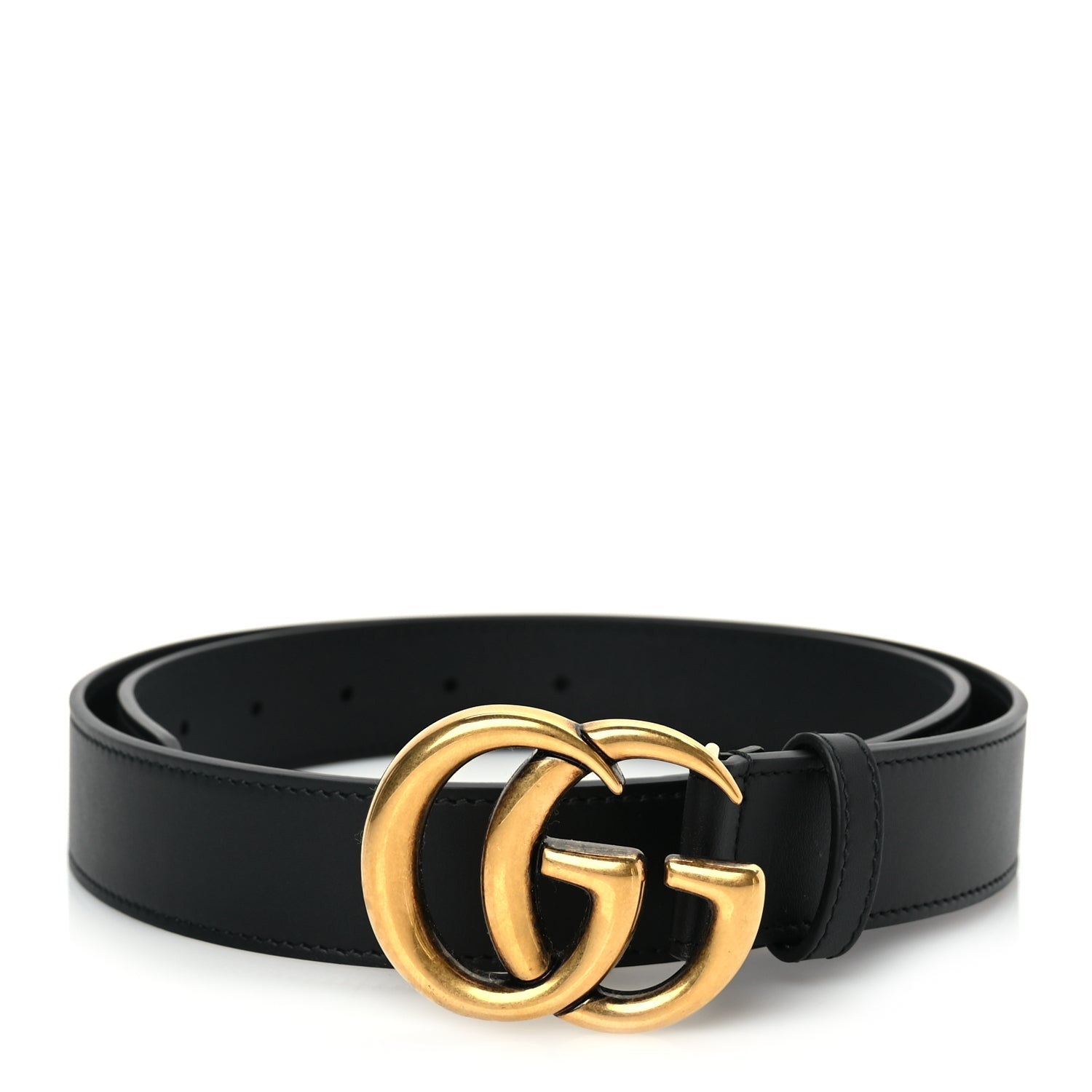 Gucci Calfskin Double G 30mm Belt 90 36 Black 1 of 5