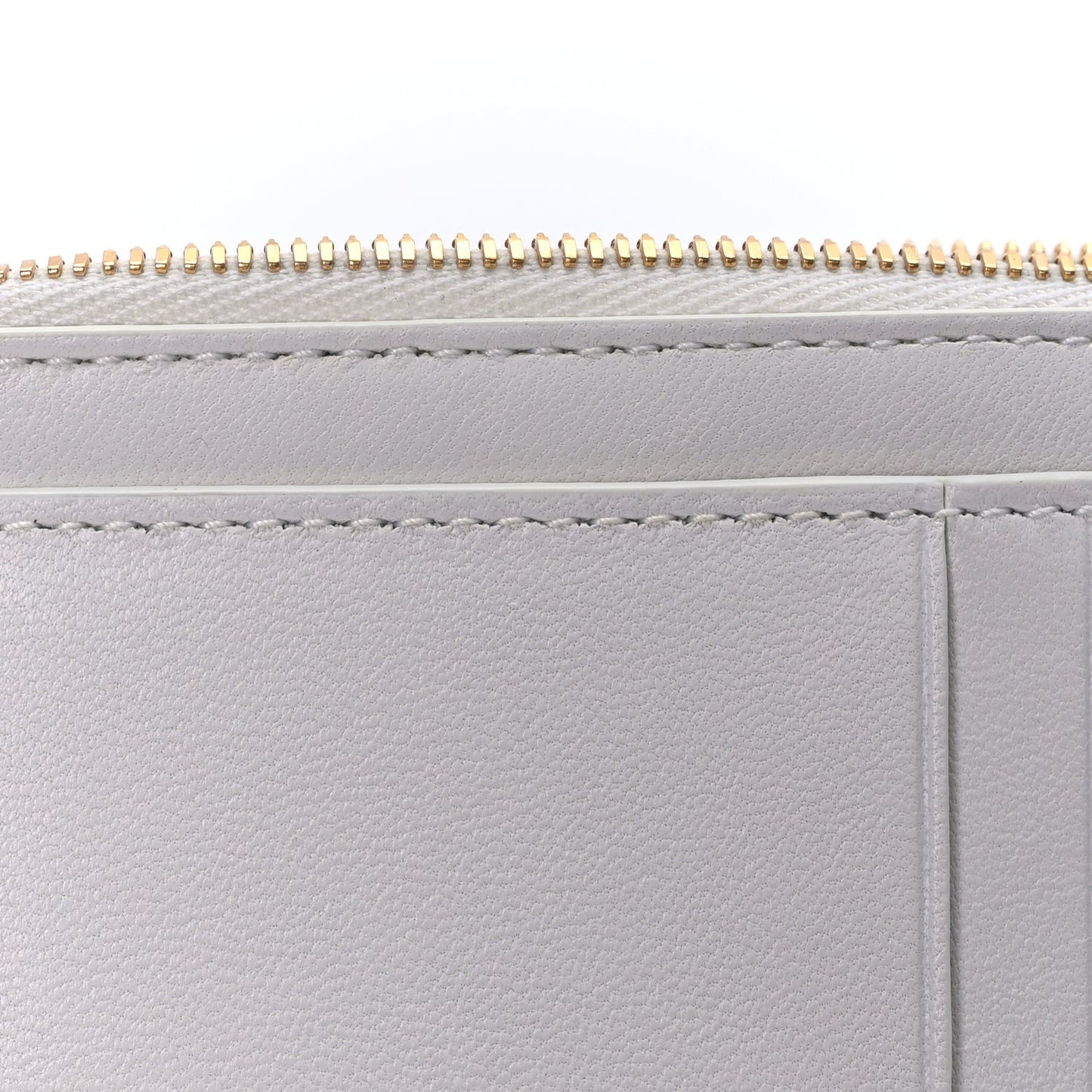 Nappa Intreccio Cassette Zipped Card Case White