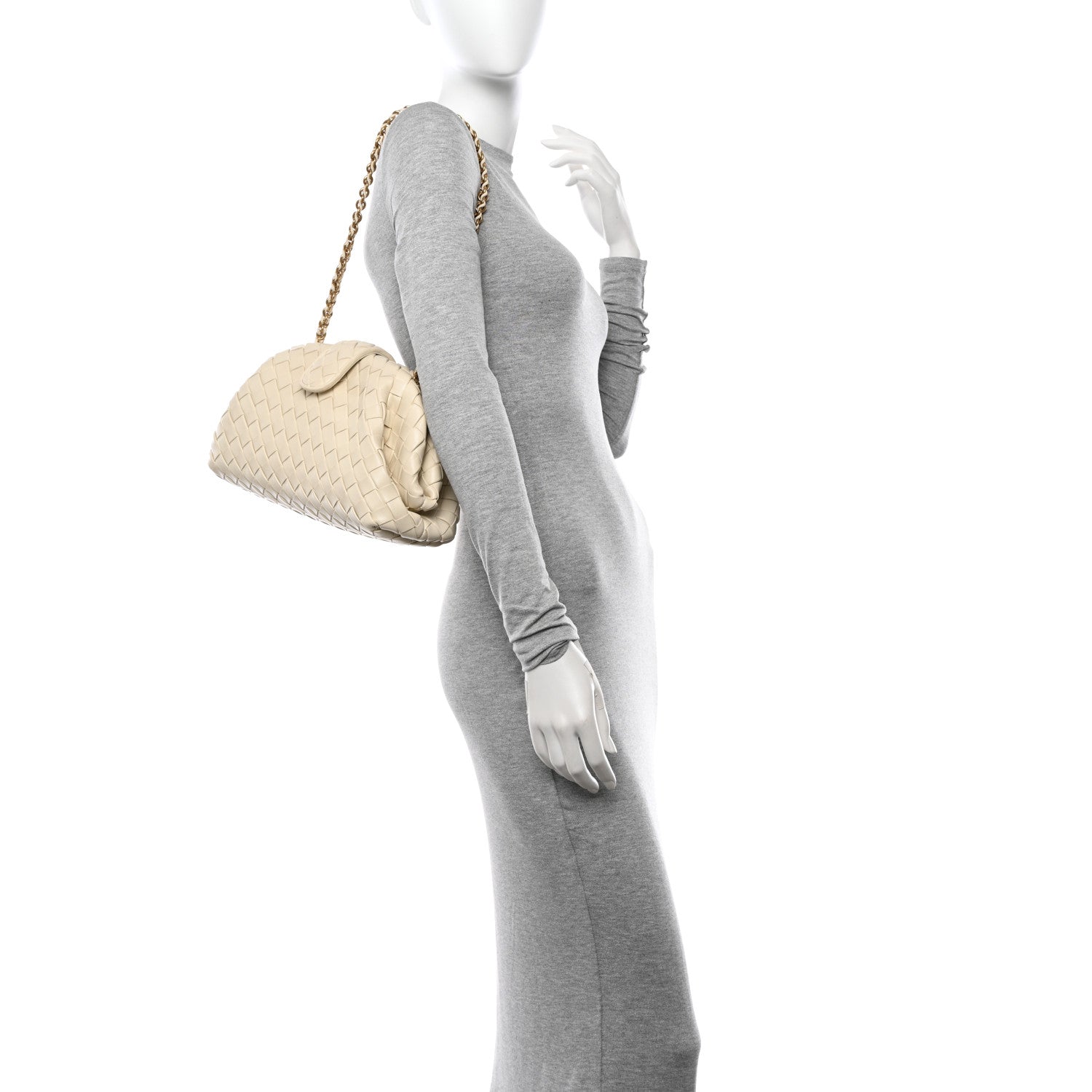 Bottega Veneta Nappa Intrecciato Teen The Lauren 1980 Clutch With Chain String 2 of 11