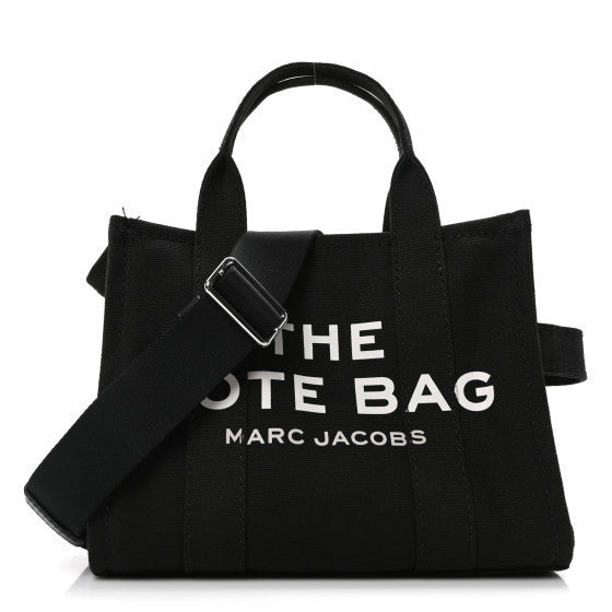 Marc Jacobs Cotton Canvas Small The Traveler Tote Bag Black 1 of 7