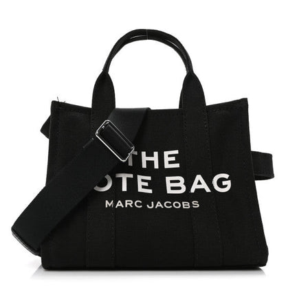 Marc Jacobs Cotton Canvas Small The Traveler Tote Bag Black 1 of 7