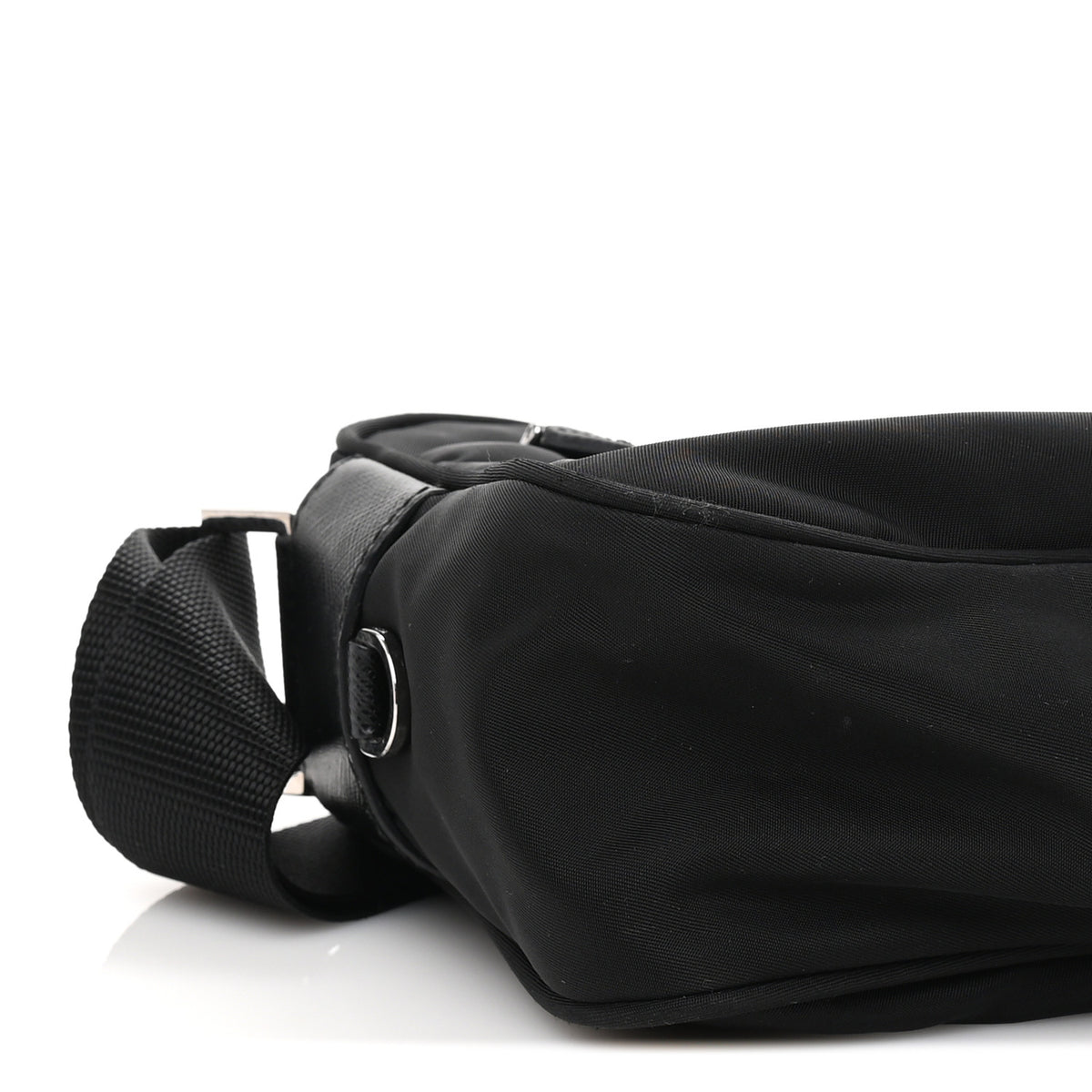 Prada Tessuto Nylon Triangle Shoulder Bag Black 7 of 8