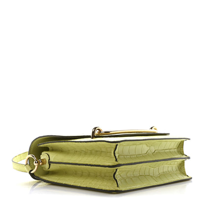 Hermes Matte Alligator Mini Sac Roulis Jaune Bourgeon 4 of 10