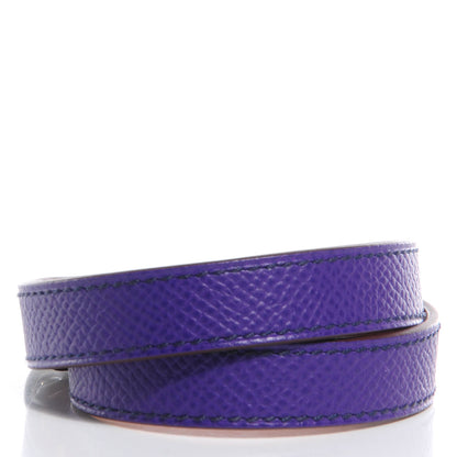 Hermes Epsom Kelly Double Tour Bracelet Medium Crocus Purple 3 of 8