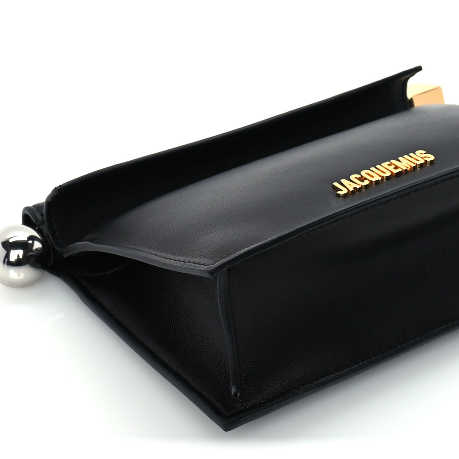 Jacquemus Smooth Calfskin La Pochette Rond Carre Black 7 of 8