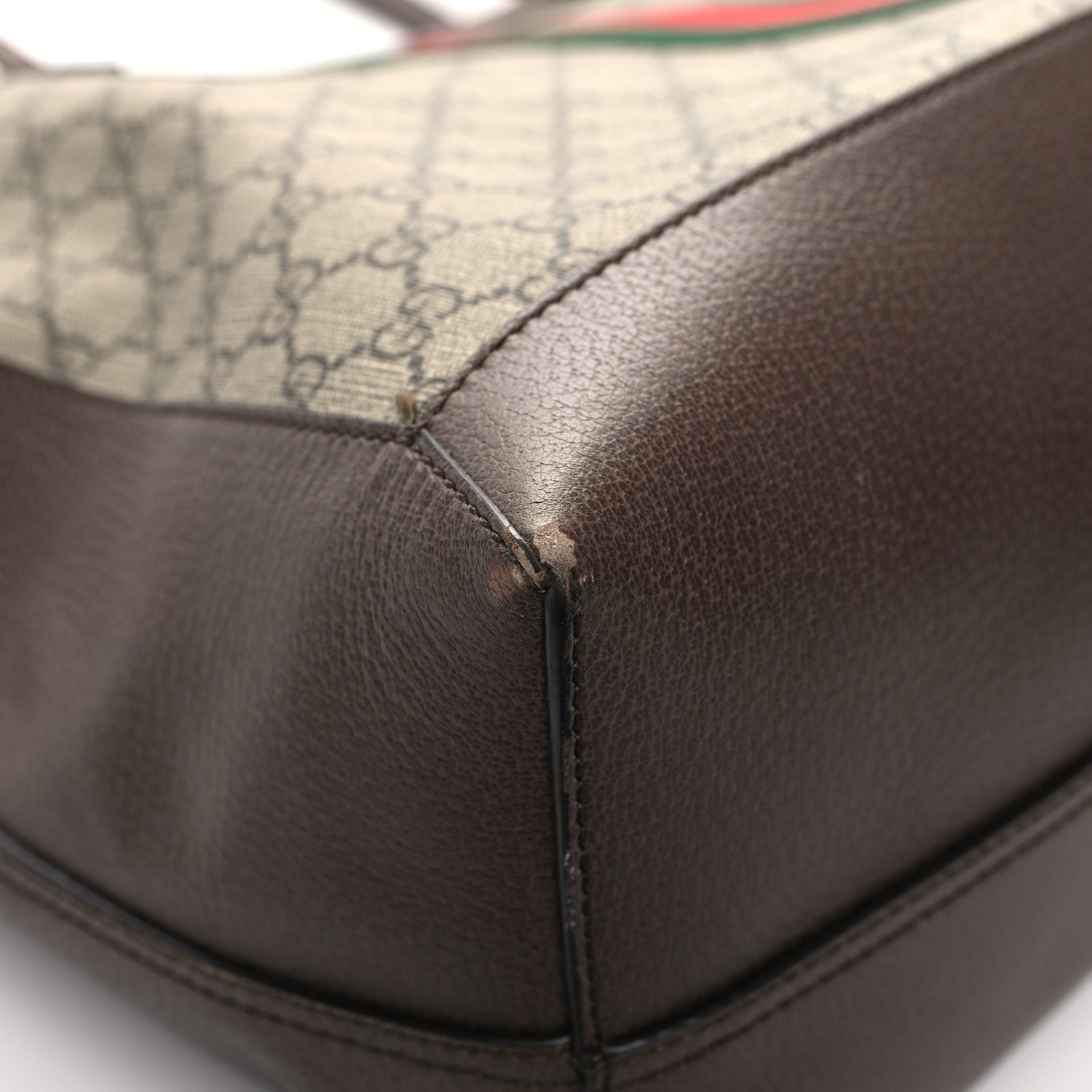Gucci GG Supreme Monogram Web Ophidia Tote Brown 11 of 13