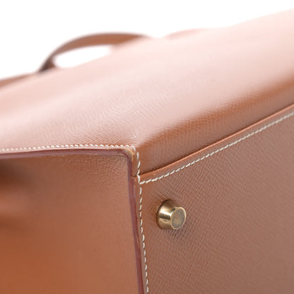 Hermes Courchevel Kelly Sellier 32 Gold 11 of 14