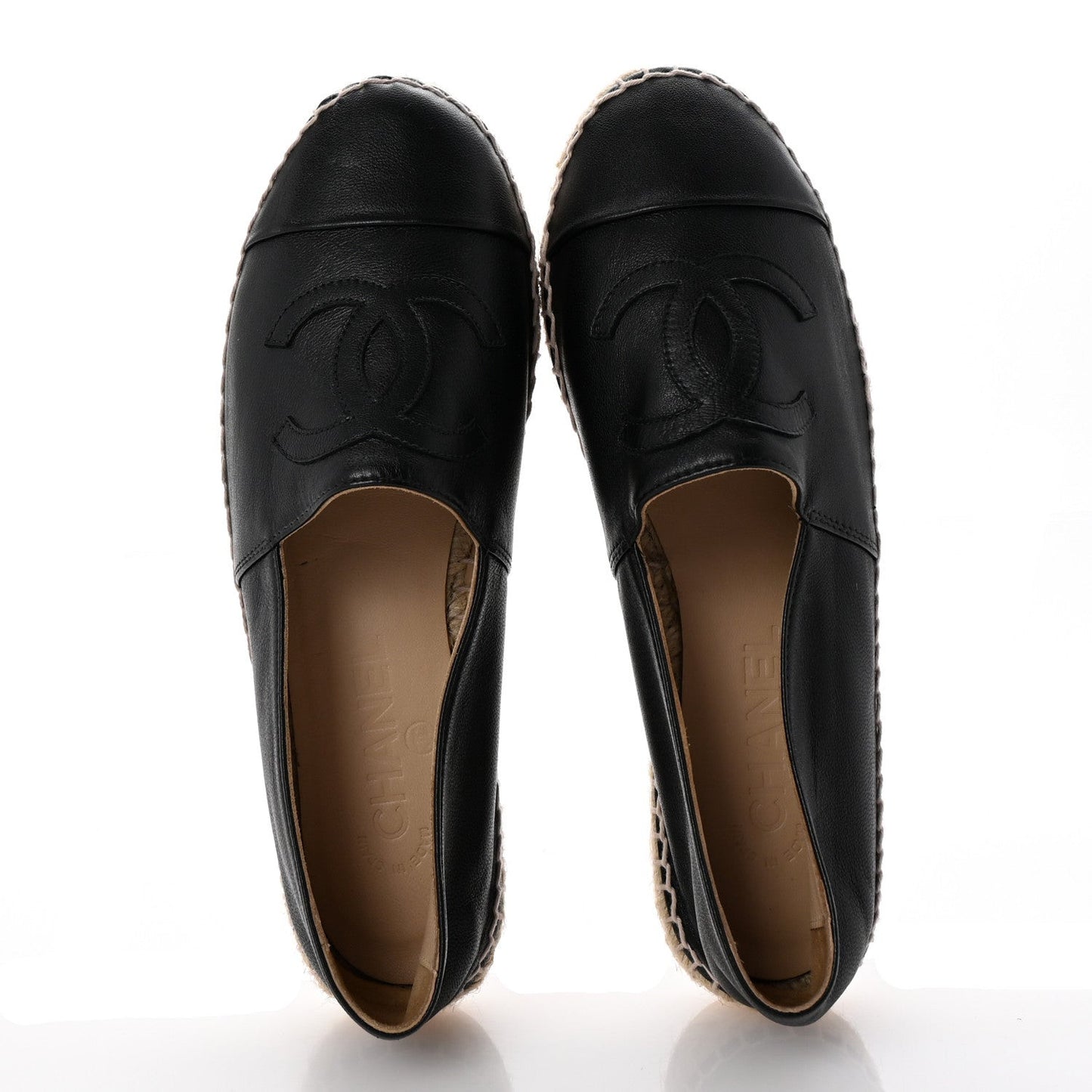 Lambskin CC Espadrilles 39 Black