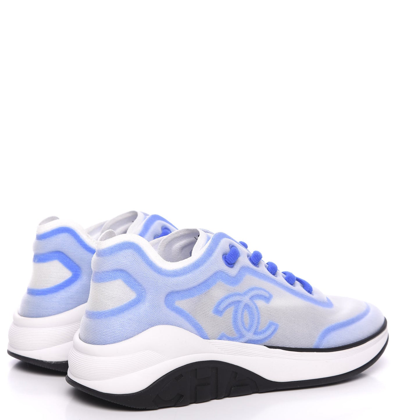 Lycra Fabric Womens CC Sneakers 35 Blue