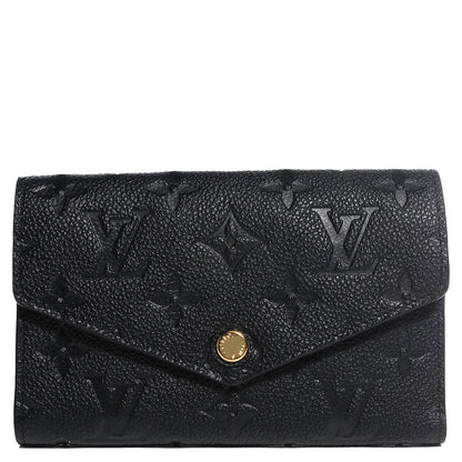 Louis Vuitton Empreinte Compact Curieuse Wallet Black 1 of 8