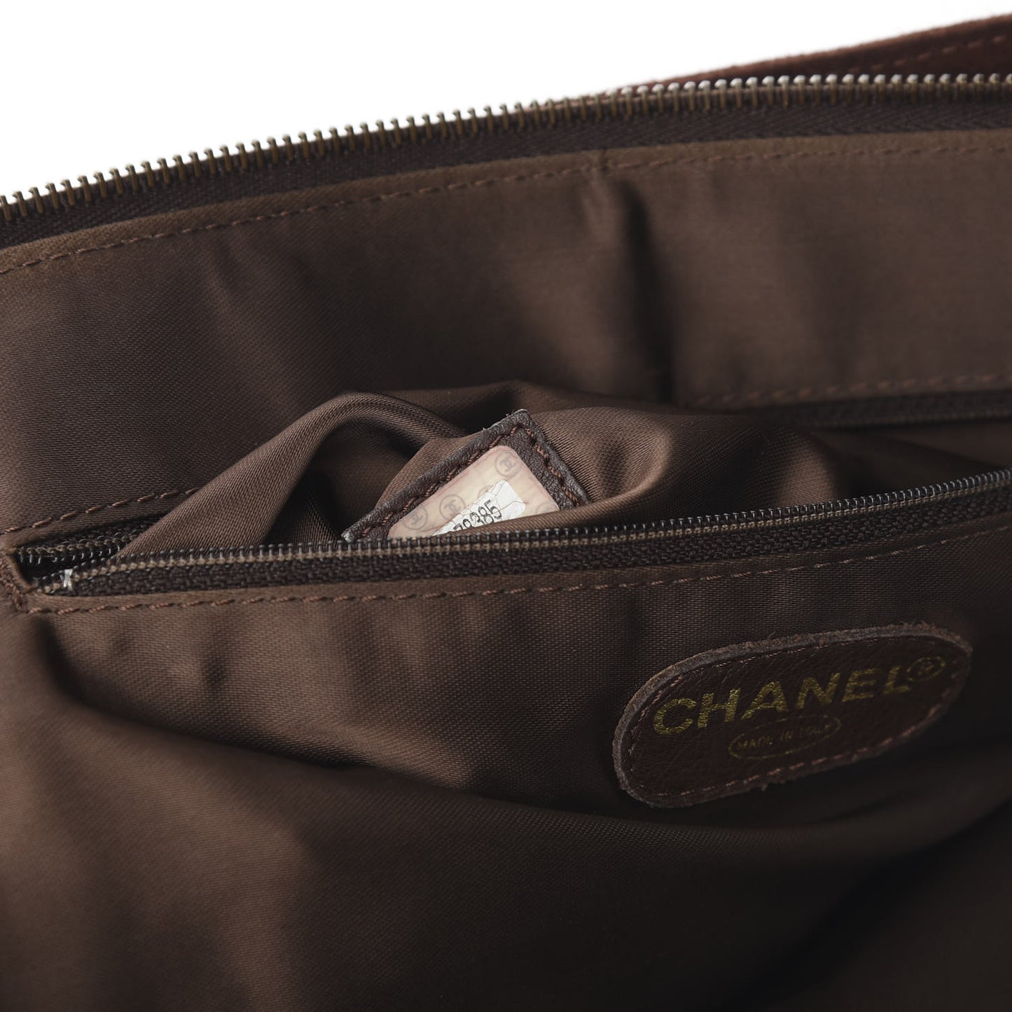 Suede Logo Tote Brown