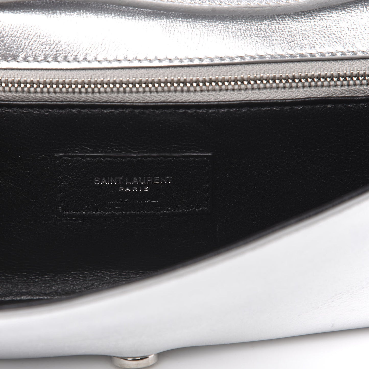 Nappa Silk Fetiche Clutch Argento