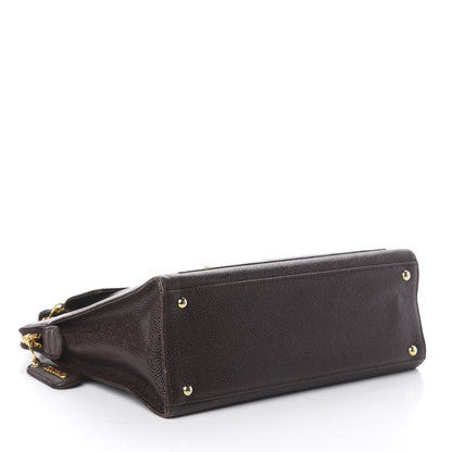 Chanel Caviar Flap Shoulder Bag Dark Brown 3 of 9