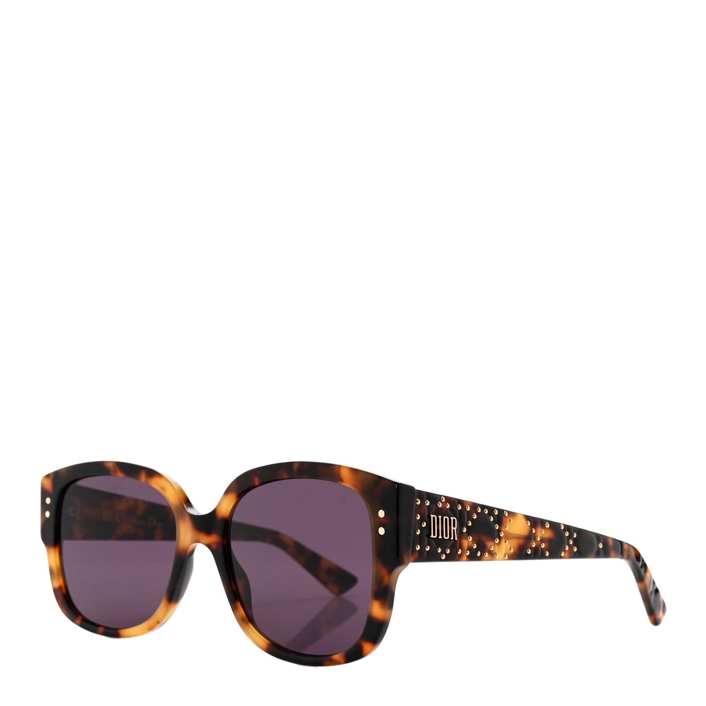 Acetate Cannage Lady Dior Studs Sunglasses Havana