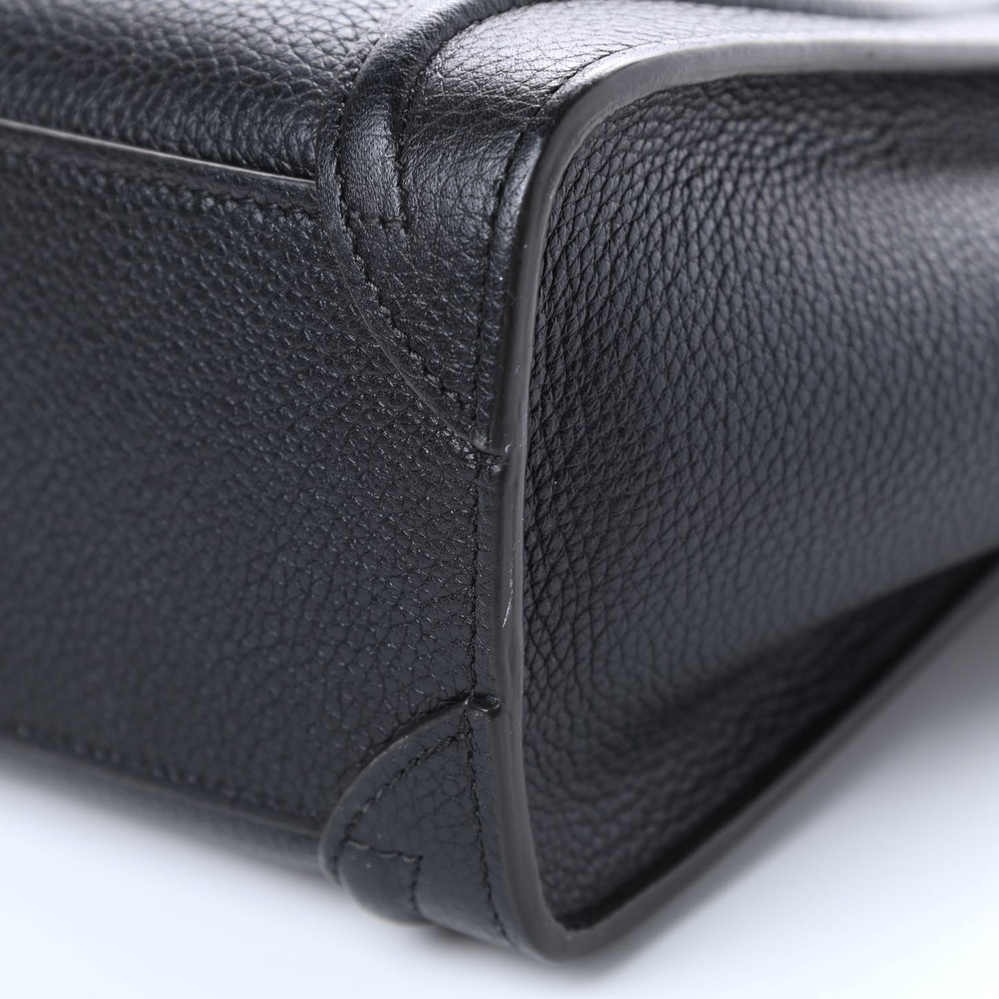 Drummed Calfskin Nano Luggage Black