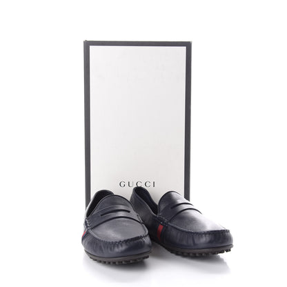 Gucci Nappa Web Mens Kanye Driver Loafers 8.5 Blue 11 of 11