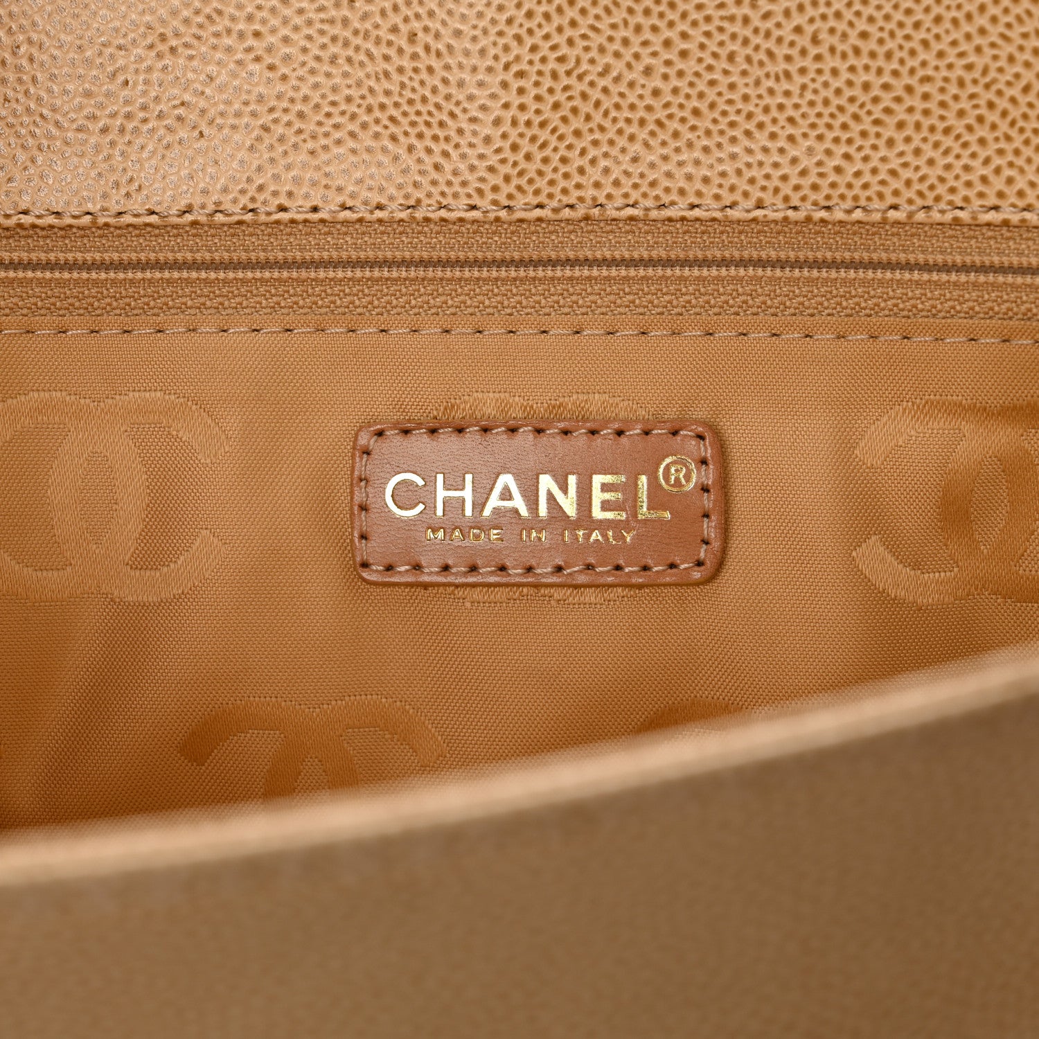 Chanel Caviar CC Tote Beige 7 of 10