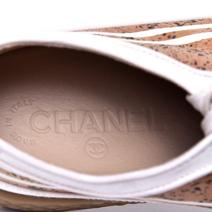 Chanel Cork Jetty Sneaker 37 Brown White 6 of 6