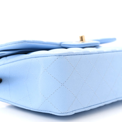 Chanel Caviar Quilted Small Double Flap Light Blue 9 of 13