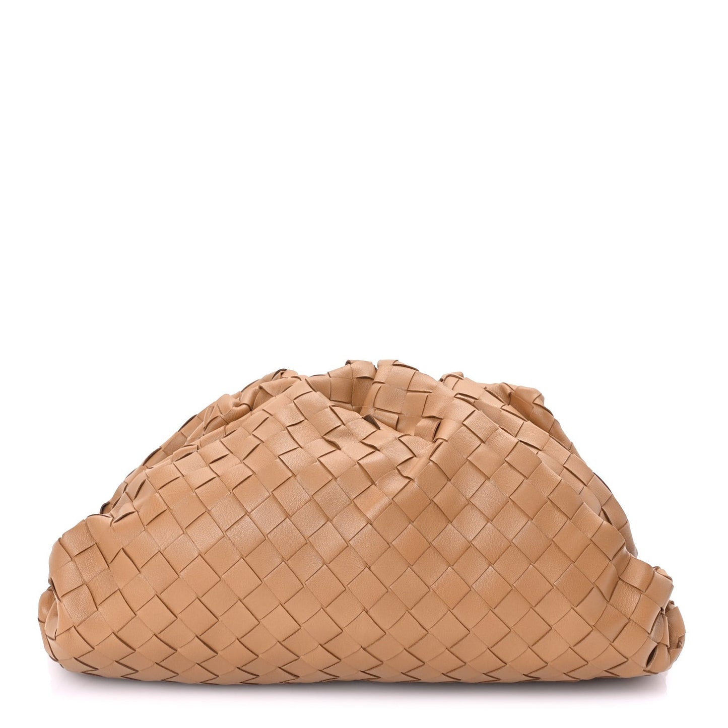 Nappa Maxi Intrecciato The Pouch Oversized Clutch Caramel