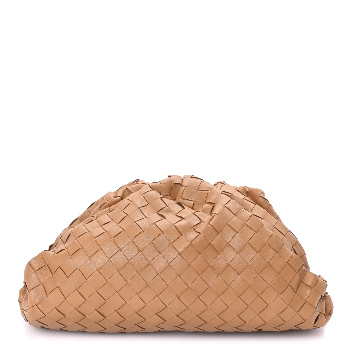 Bottega Veneta Nappa Maxi Intrecciato The Pouch Oversized Clutch Caramel 1 of 7
