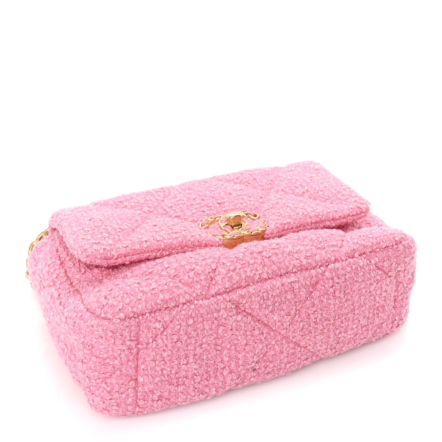 Tweed Quilted Medium  19 Flap Pink